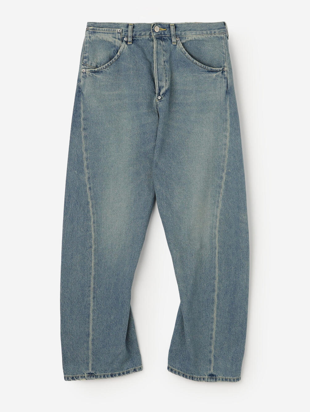 SOPHIE TALKS ABOUT THE WEATHER | バイオウォッシュ バックシンチ デニムパンツ WOMEN