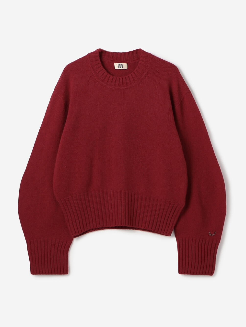 UNFIL | ラムズウール クルーネックニットプルオーバー WOMEN