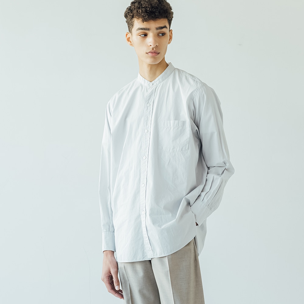 スビンスタンドカラーシャツ Men Shirt Bshop ビショップ Bshop Online Store