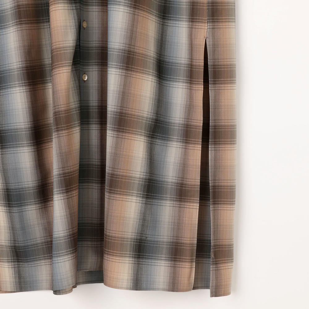 スーパーライトウール チェックマキシワンピース Women Shirt Bshop ビショップ Bshop Online Store