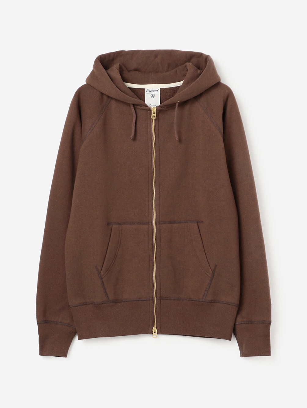 Orcival 別注 フルジップスウェットパーカー Brown Women Orcival 別注 フルジップスウェットパーカー Brown Women
