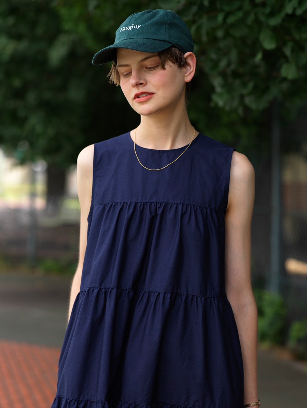 Gymphlex ティアードスリーブレスワンピース Women Gymphlex ティアードスリーブレスワンピース Women