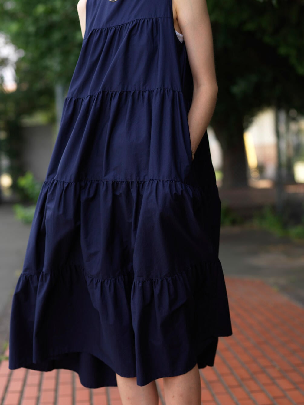 Gymphlex ティアードスリーブレスワンピース Women Gymphlex ティアードスリーブレスワンピース Women