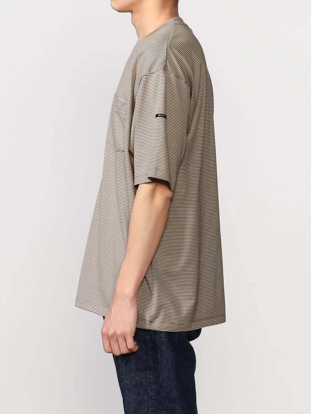 Orcival クルーネック ボーダーポケットtシャツ Men Orcival クルーネック ボーダーポケットtシャツ Men