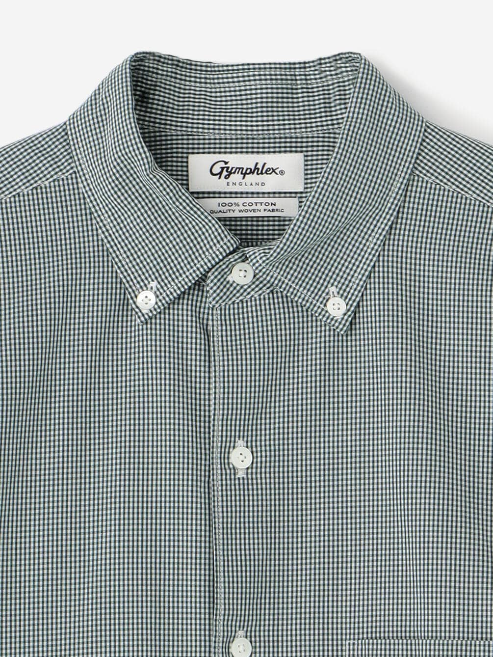 Gymphlex ブロードチェック ワイドボタンダウンシャツ Men Gymphlex ブロードチェック ワイドボタンダウンシャツ Men