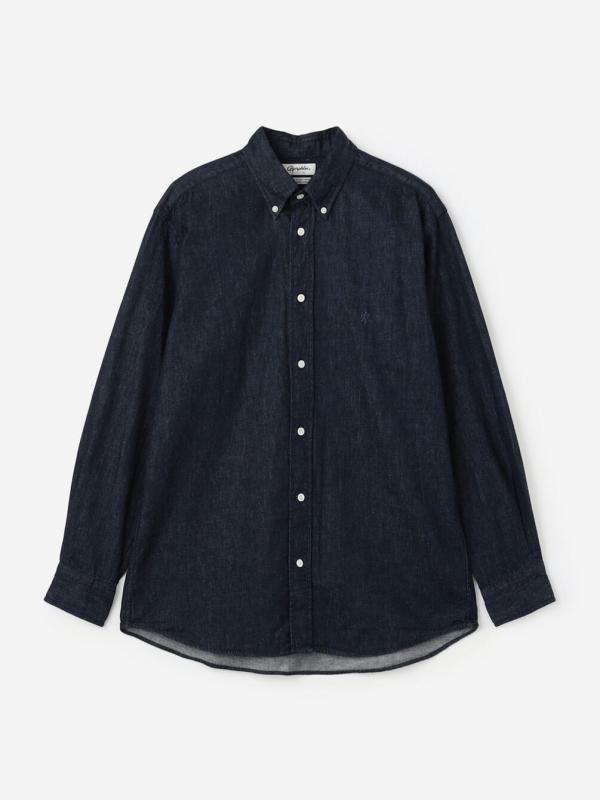 Gymphlex | ライトデニム 長袖ボタンダウンシャツ MEN