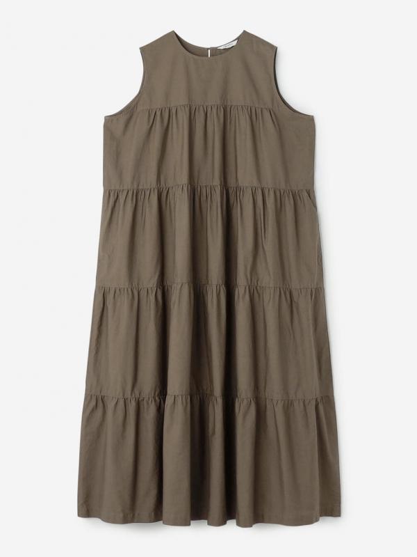 Gymphlex | コットンブロード スリーブレス ティアードワンピース WOMEN