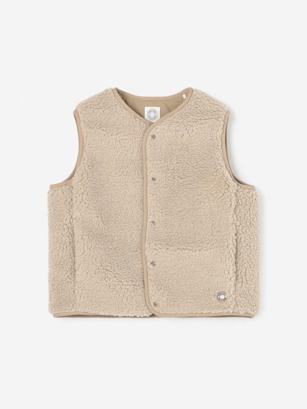 ORCIVAL | ボアフリース ノーカラーベスト WOMEN