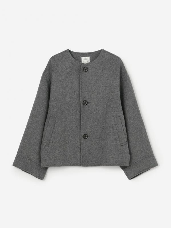 CITYSHOP ノーカラージャケット グレー 楽天市場】ノーカラージャケット レディース 秋 ジャケット ノー