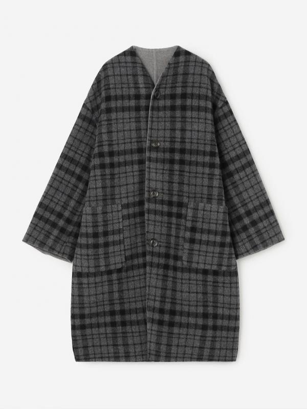 LE GLAZIK | ウールリバー リバーシブルコート WOMEN