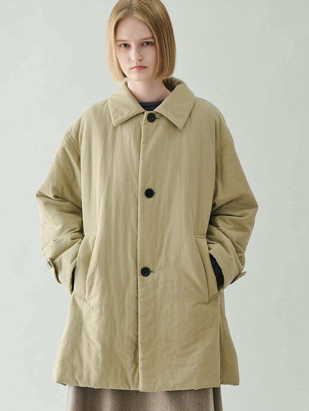 LE GLAZIK | ナイロンツイル ショートコート WOMEN