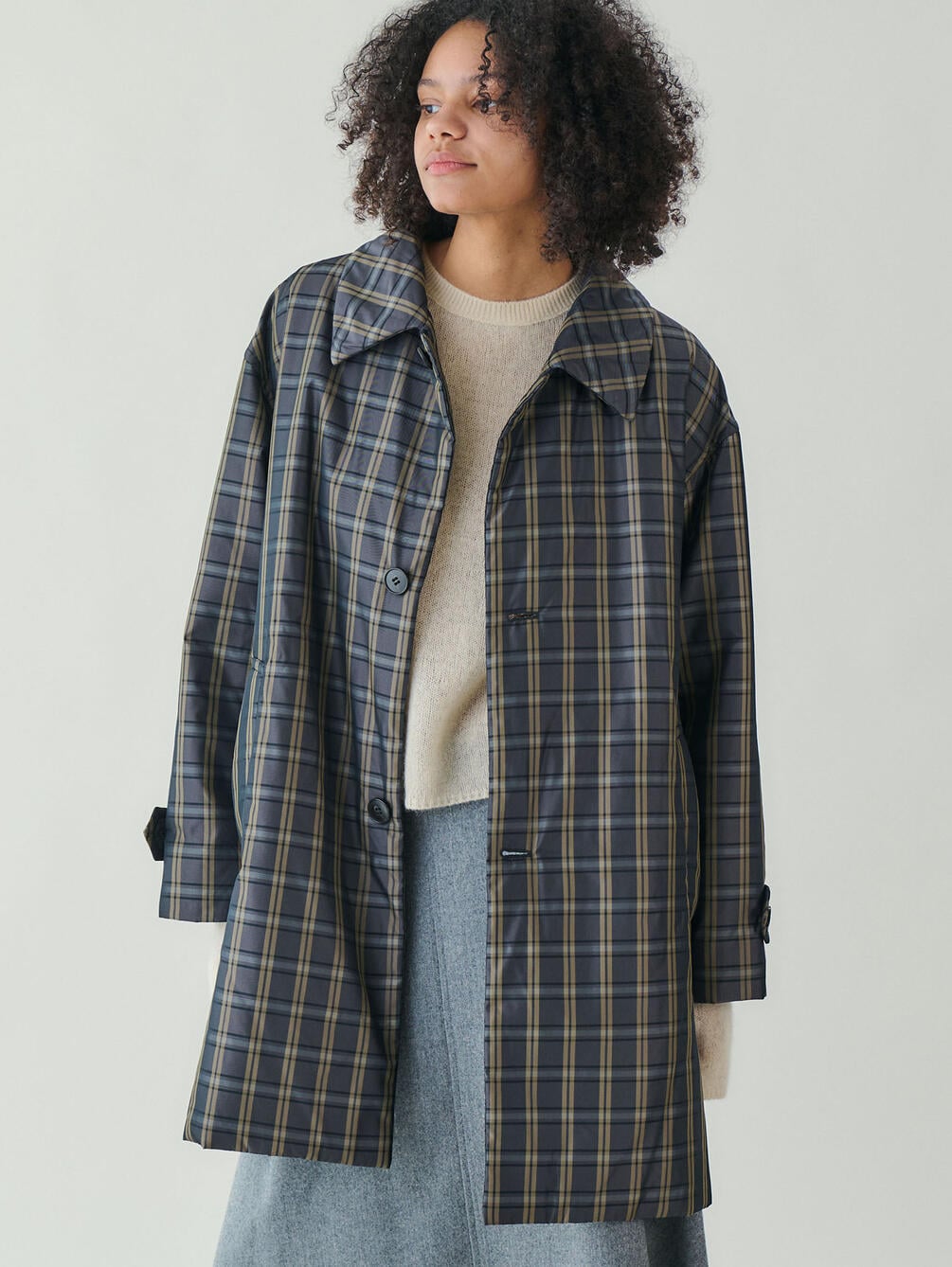 LE GLAZIK | ツイルチェック ショートコート WOMEN