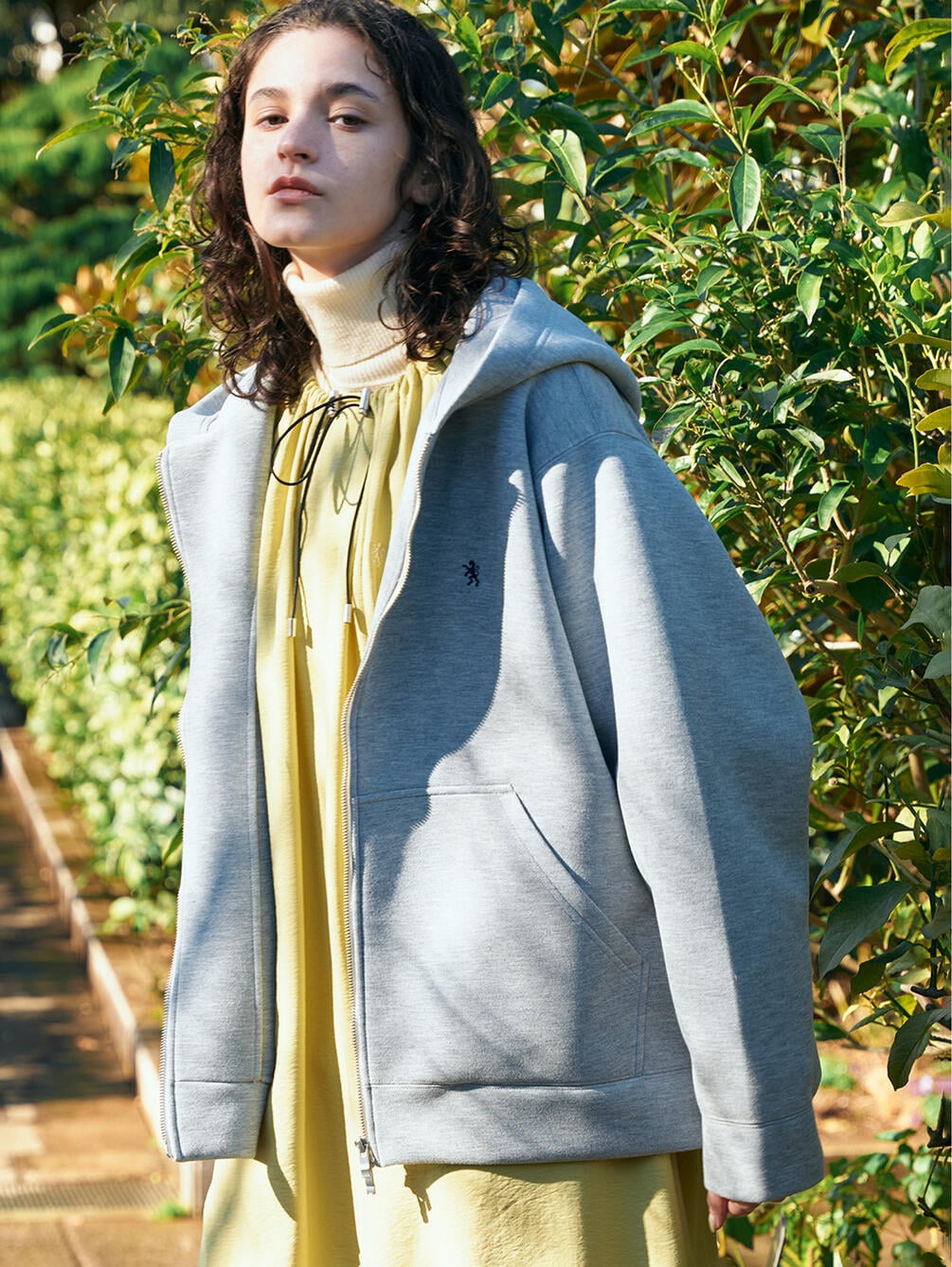 Gymphlex | ダンボールニット ジップフードジャケット WOMEN