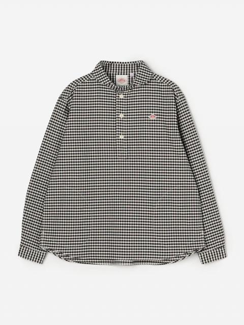 DANTON | オックスフォード 丸襟プルオーバーシャツ CHECK WOMEN