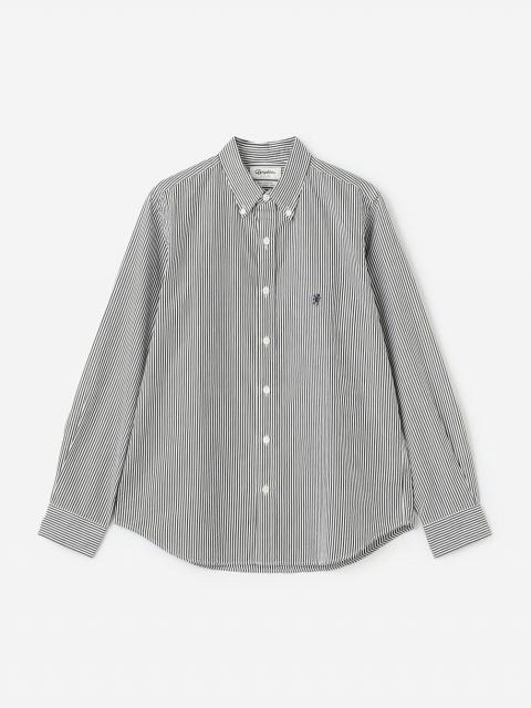 Gymphlex | コットン 長袖ボタンダウンシャツ STRIPE WOMEN