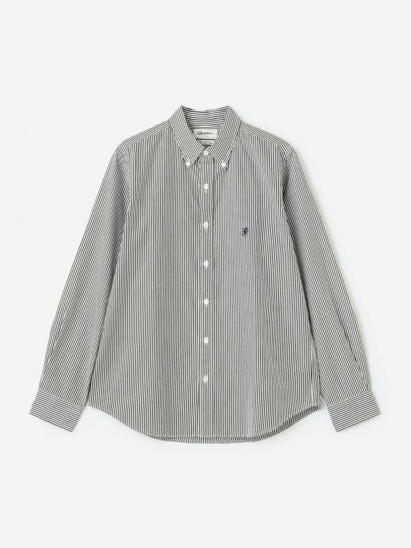 Gymphlex | コットン 長袖ボタンダウンシャツ STRIPE WOMEN