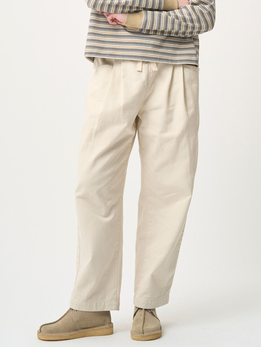 danton パンツ 白 WOMEN'S HEAVY TWILL 2TUCK EASY PANTS｜PANTS｜DANTON(ダントン
