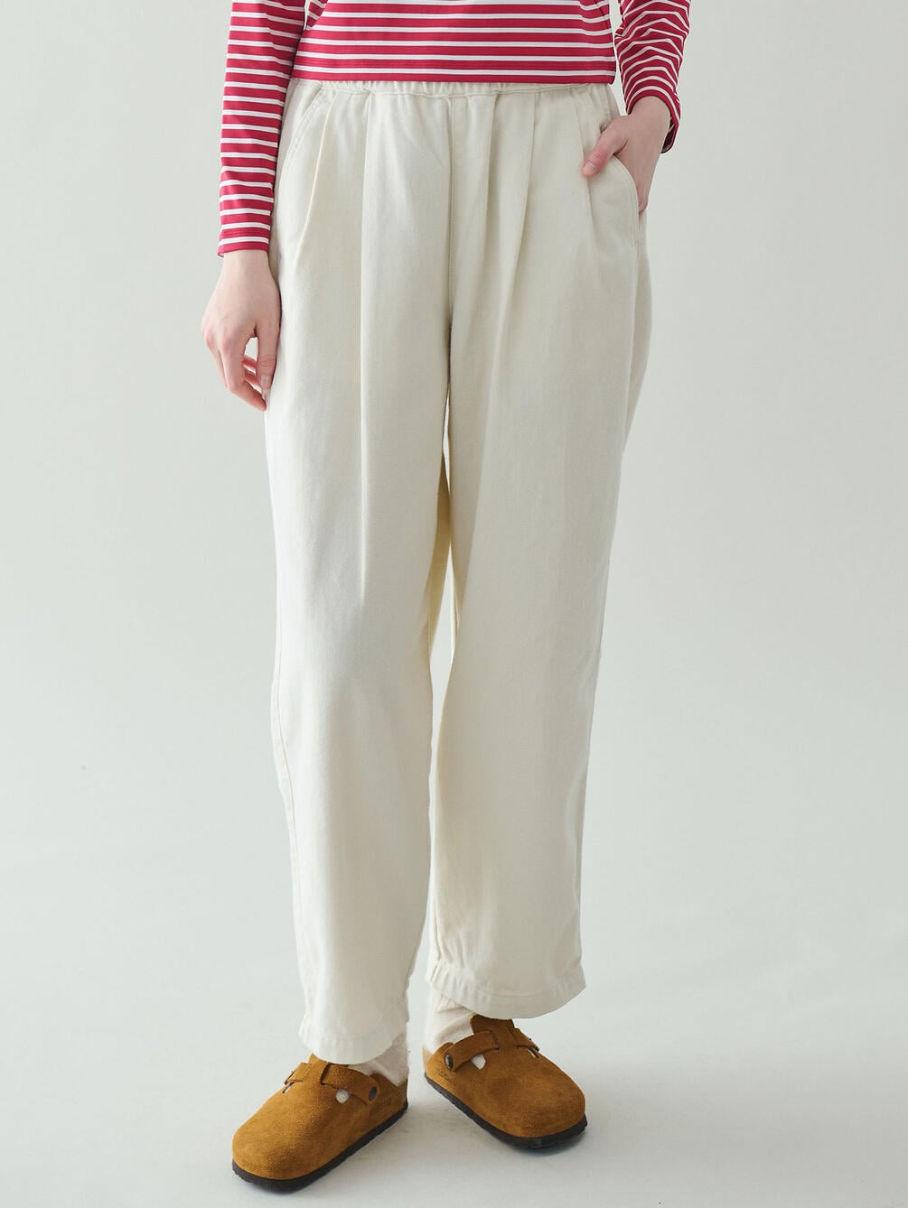 ORCIVAL | 起毛コットンツイル イージーパンツ WOMEN