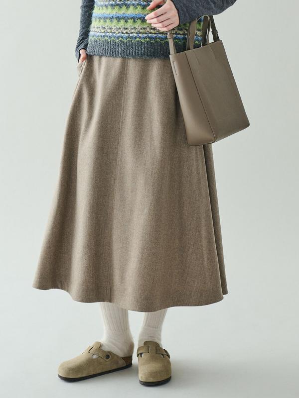LE GLAZIK | ウール フレアスカート WOMEN