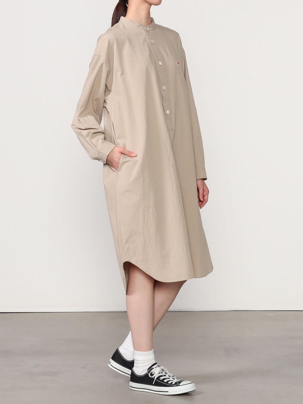 DANTON | バンドカラー 長袖チュニック WOMEN