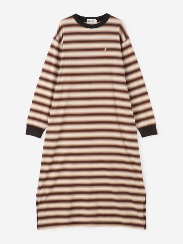 Gymphlex | オンブレボーダー クルーネックワンピース WOMEN