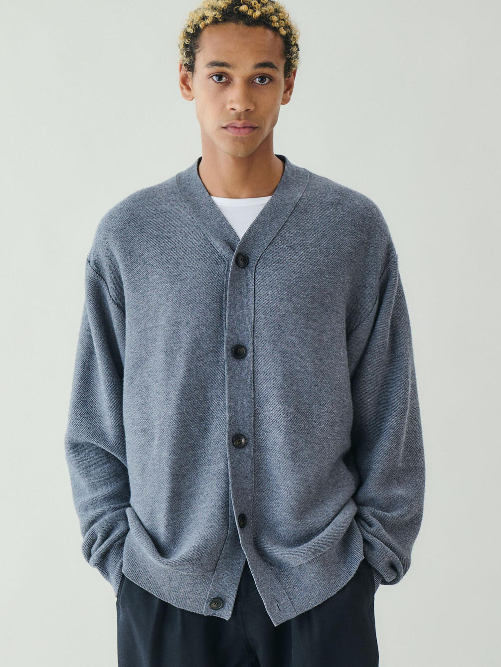 ORCIVAL | ウールコットン Vネックカーディガン MEN