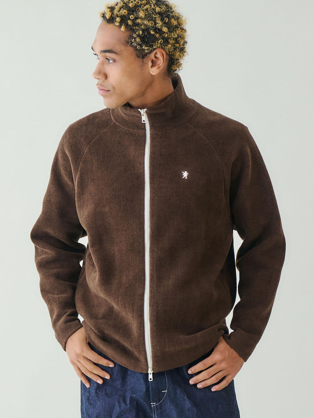 Gymphlex | コットンベロア スタンドカラージップジャケット MEN