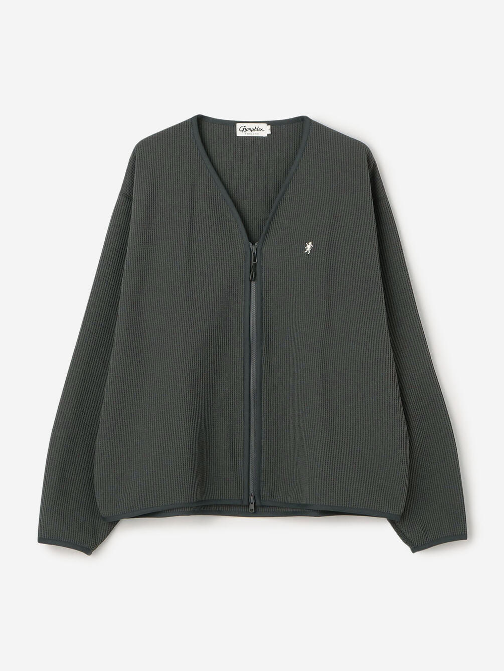 Gymphlex | ワッフル Vネックジップカーディガン MEN