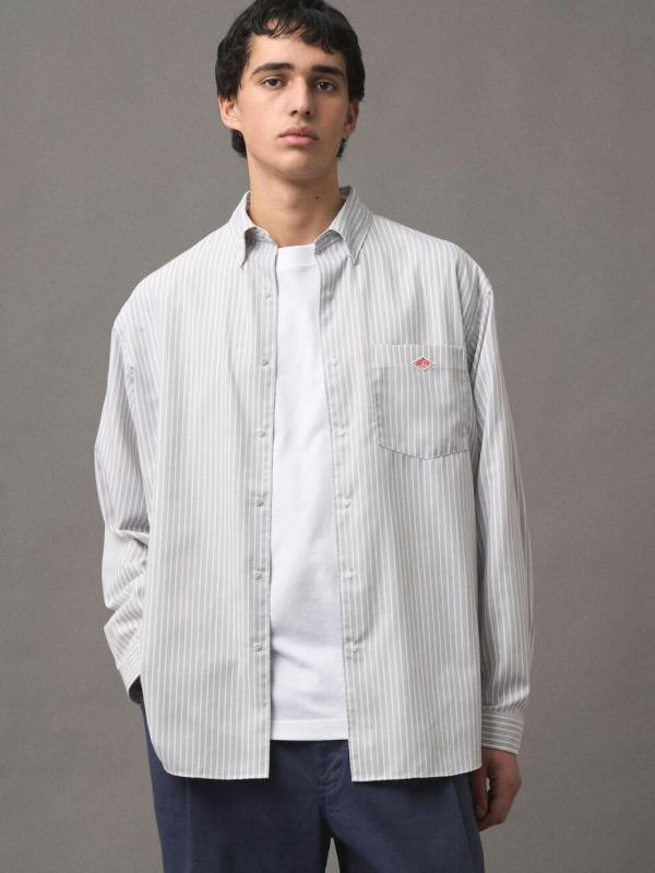 Lottala 手染めホワイト長袖シャツ MEN シャツ