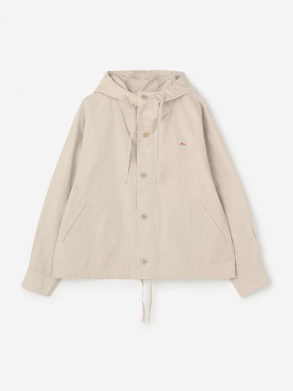 DANTON | コットンリネンダンプ ショートフードジャケット WOMEN