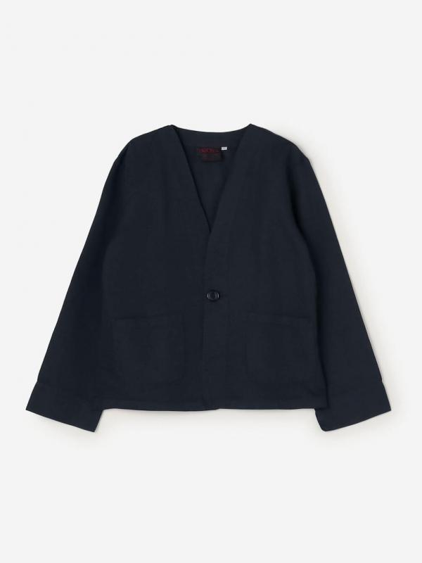 VETRA | 〈別注〉コットンリネン ノーカラージャケット WOMEN