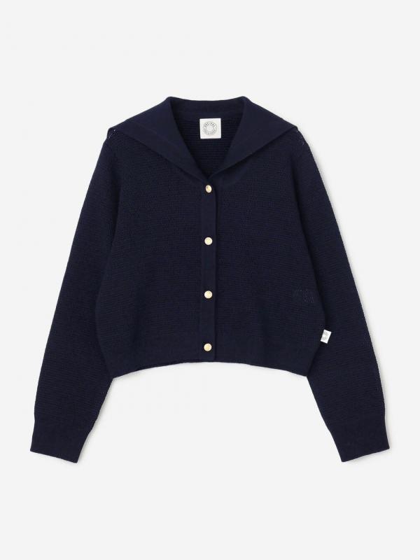 ORCIVAL | バーズアイ セーラ―カラーニットカーディガン WOMEN