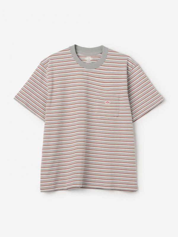 DANTON | マルチボーダー ポケットクルーネックTシャツ WOMEN