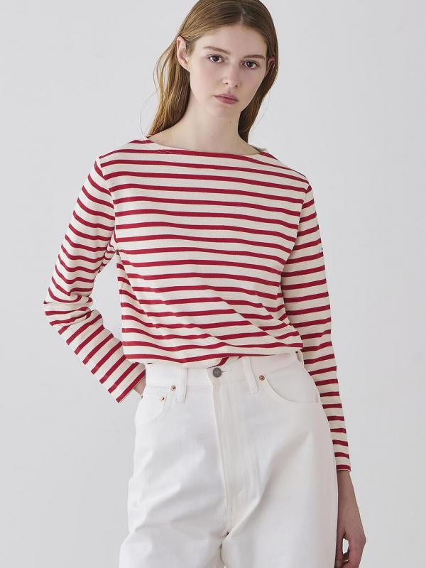 ORCIVAL | コットンロード ボートネック フレンチバスクTシャツ WOMEN