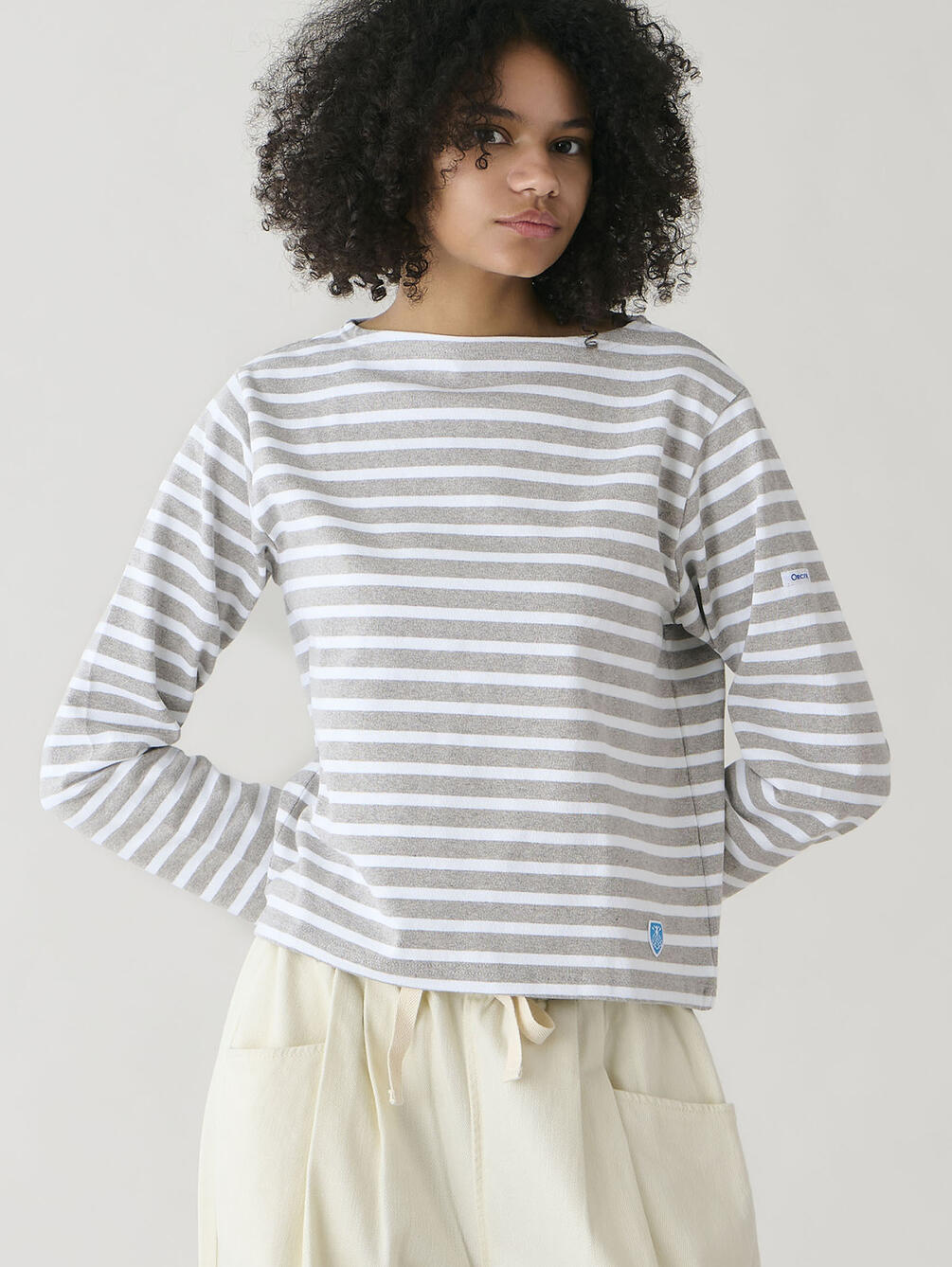 ORCIVAL | コットンロード ボートネック クロップドバスクTシャツ WOMEN