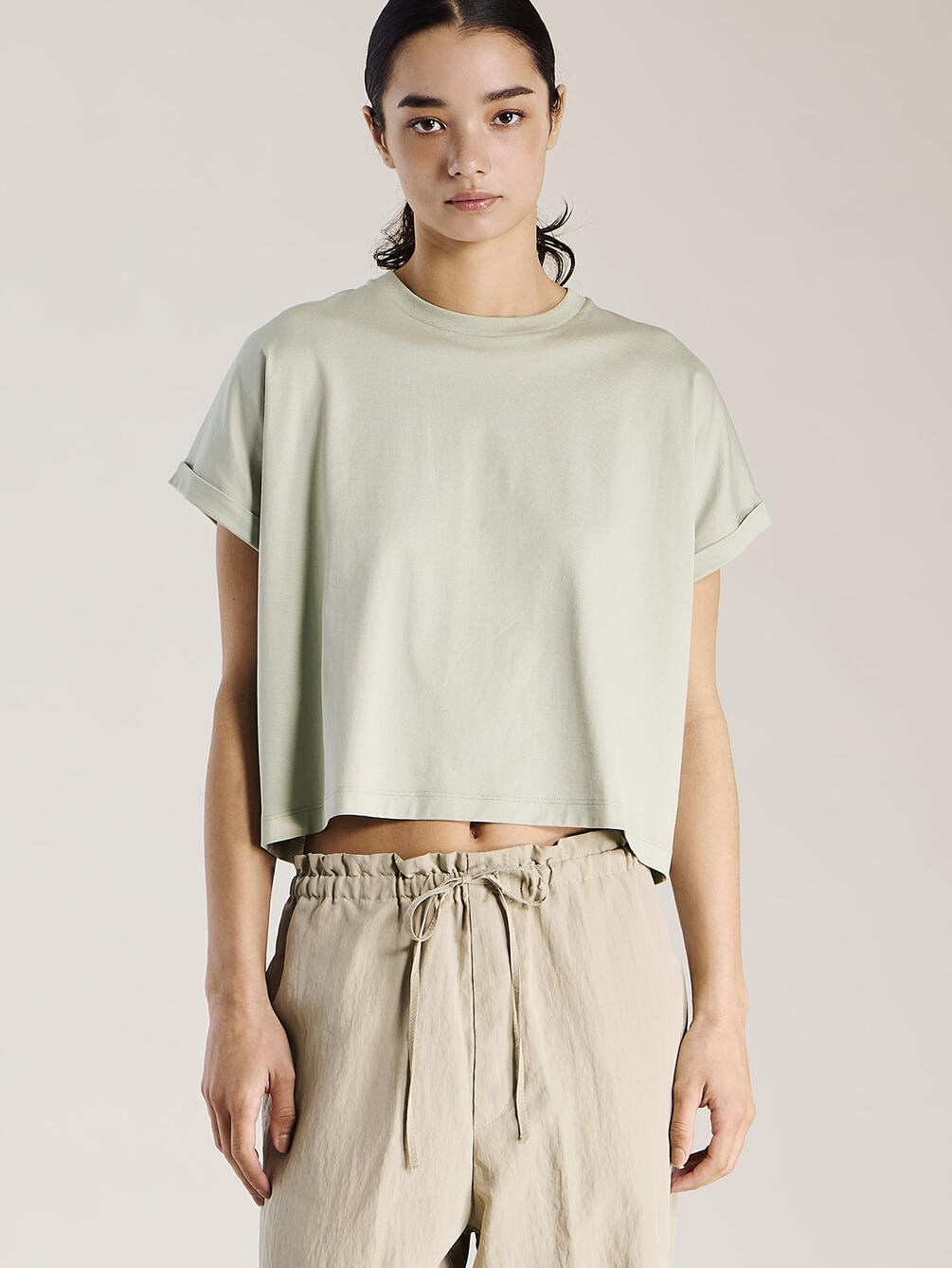 handvaerk | 60/2 クルーネック ワイドTシャツ WOMEN