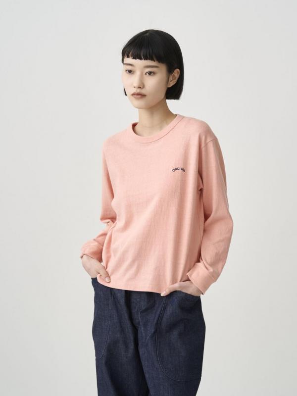 ORCIVAL | アンイーブンジャージー 刺繍ロングスリーブプルオーバー WOMEN