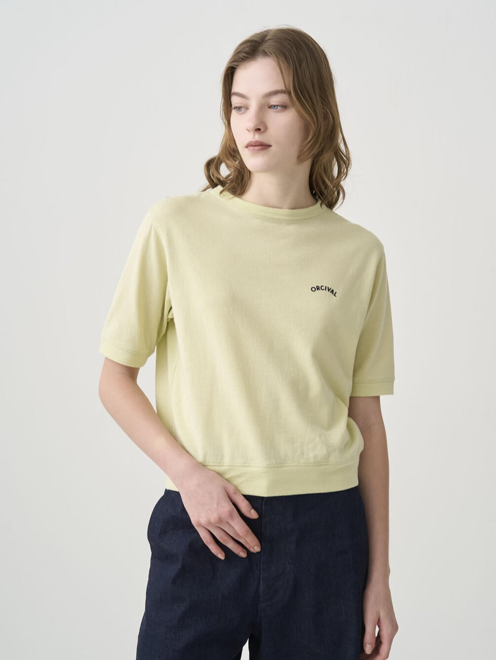 ORCIVAL | シースルー クルーネックショートスリーブプルオーバー WOMEN