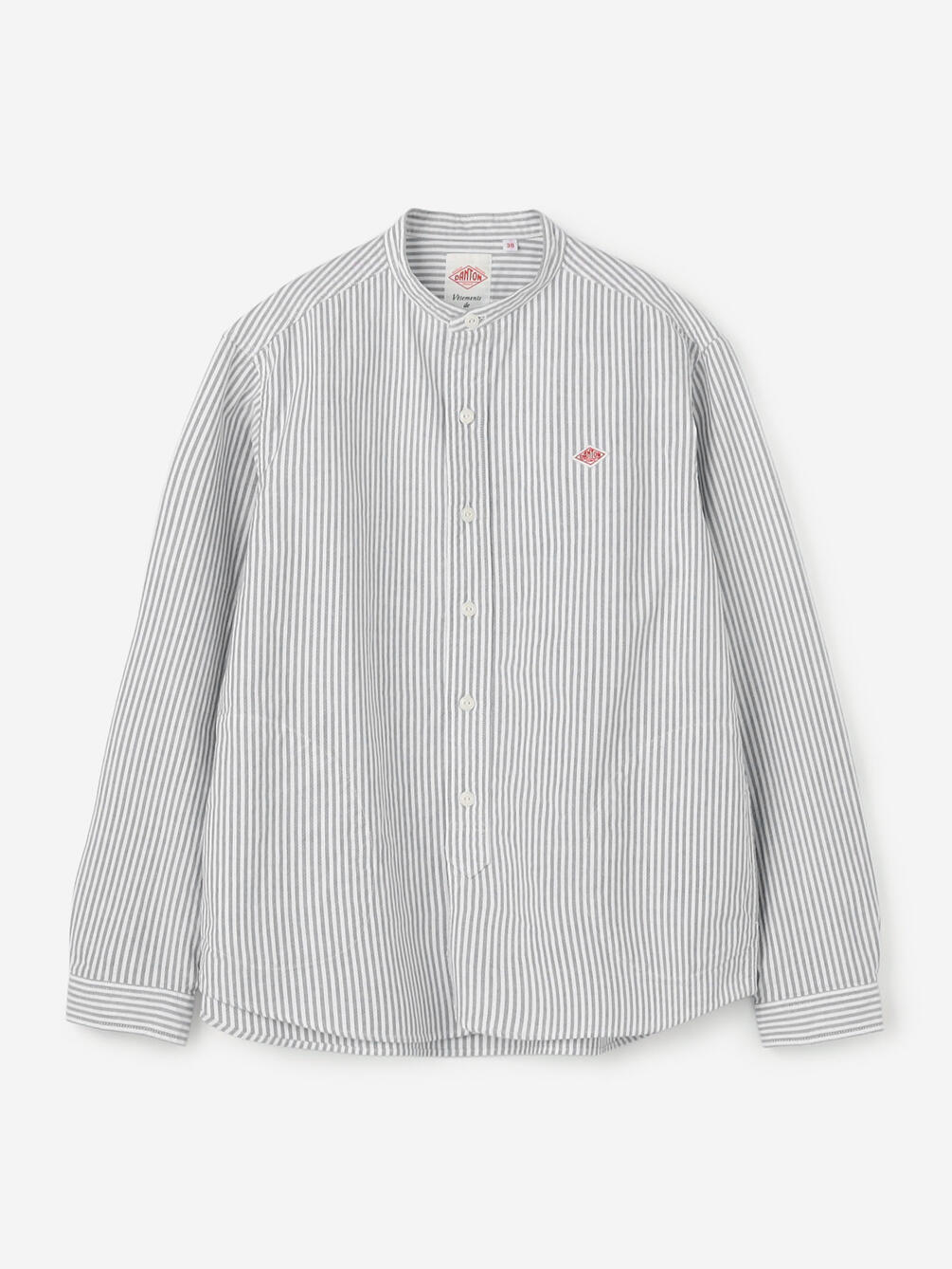 DANTON | オックスフォード バンドカラーシャツ STRIPE WOMEN