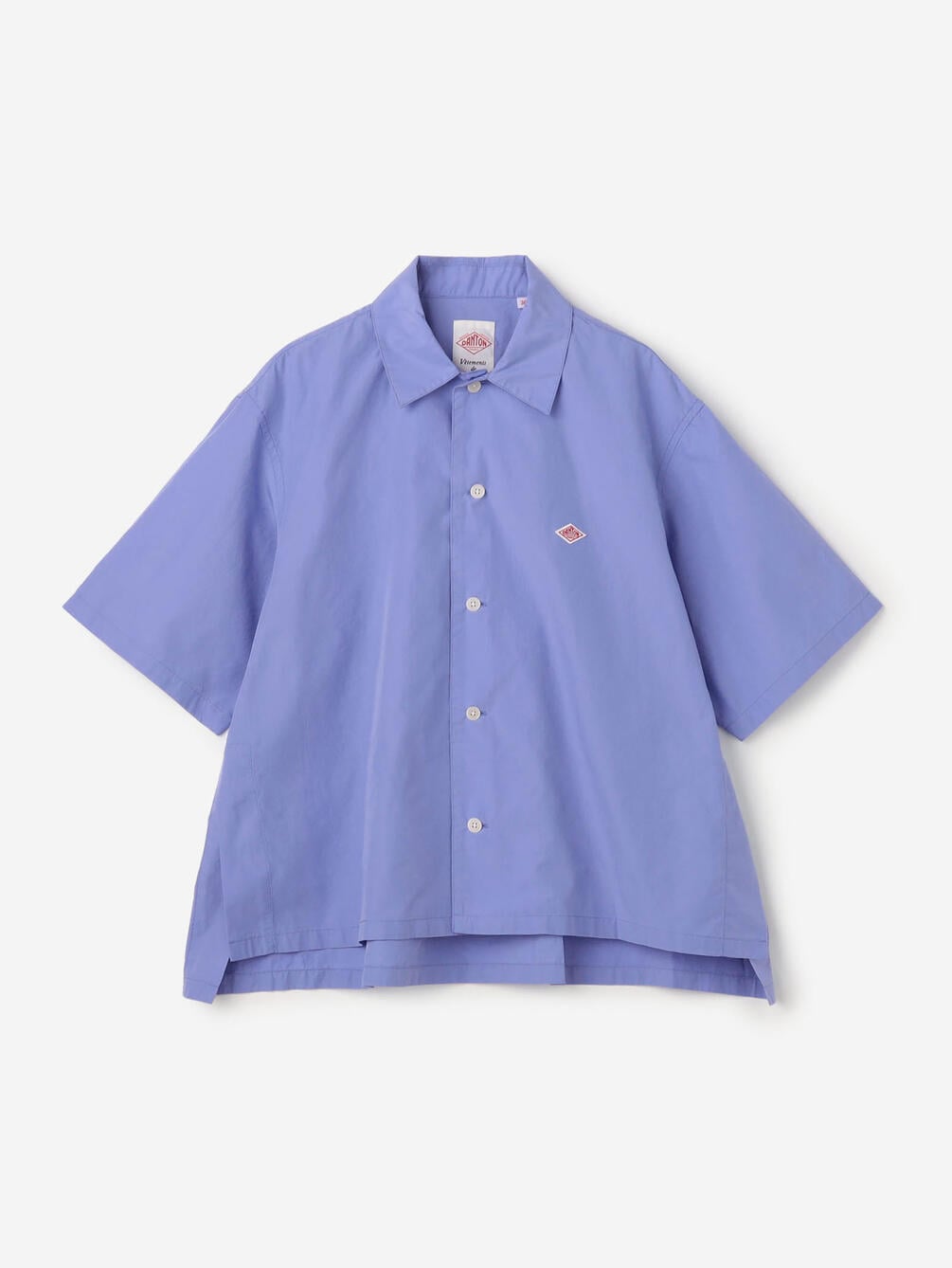 DANTON | コットン サイドスリット半袖シャツ WOMEN