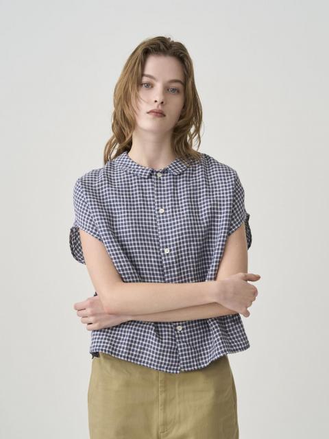ORCIVAL | リネンチェック スリーブレスシャツ WOMEN
