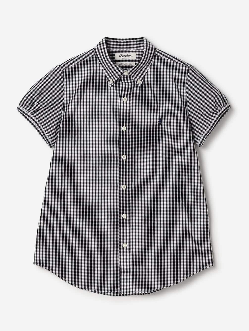 Gymphlex | コットン フレンチスリーブシャツ GINGHAM WOMEN
