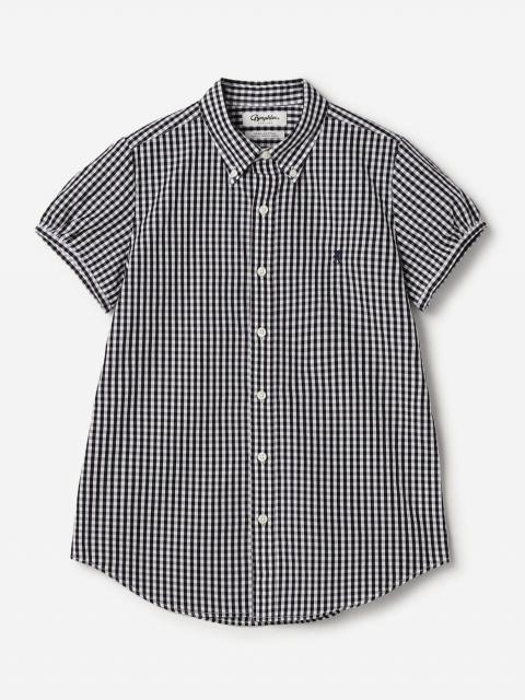 Gymphlex | コットン フレンチスリーブシャツ GINGHAM WOMEN