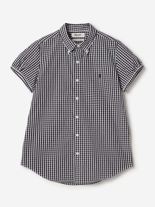 Gymphlex | コットン フレンチスリーブシャツ GINGHAM WOMEN