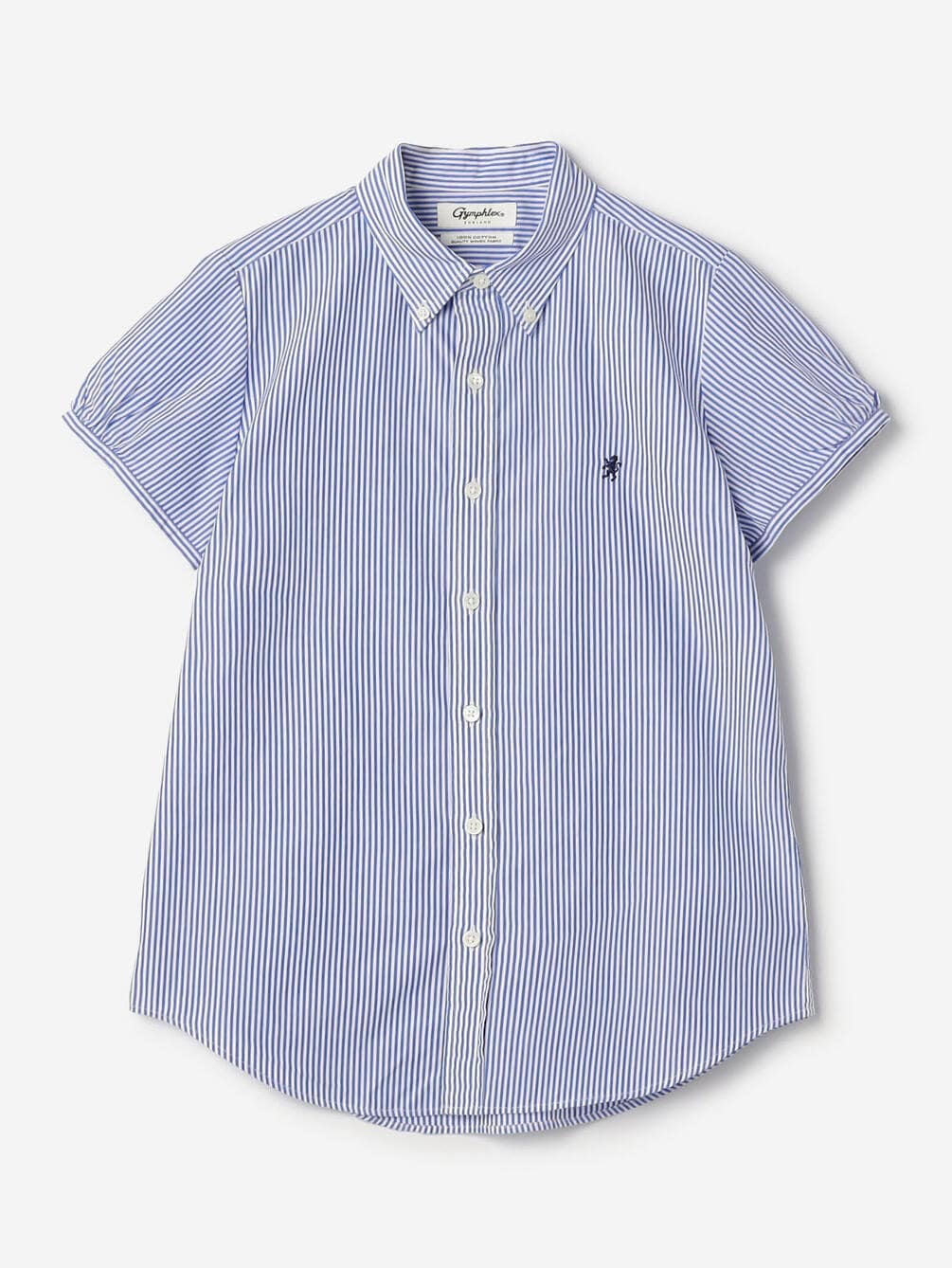 Gymphlex | コットン フレンチスリーブシャツ STRIPE WOMEN