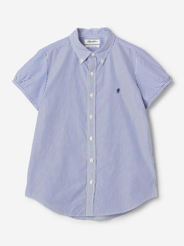 Gymphlex | コットン フレンチスリーブシャツ STRIPE WOMEN
