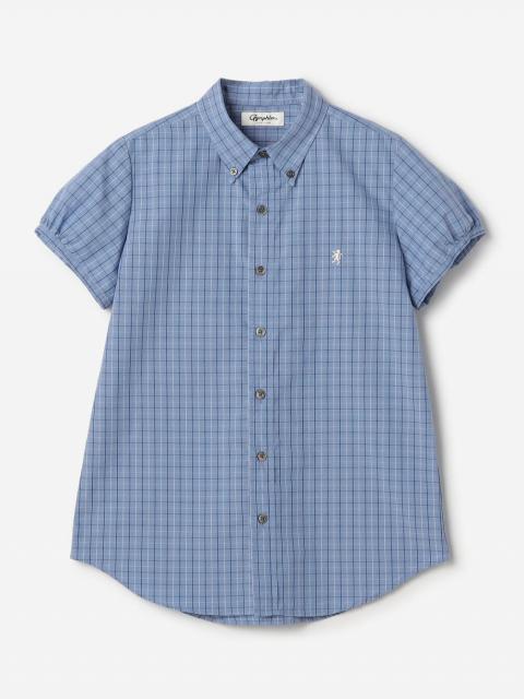Gymphlex | タイプライター フレンチスリーブシャツ CHECK WOMEN