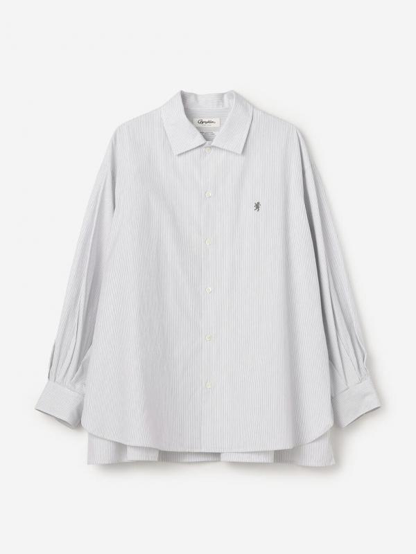 Gymphlex | コットン ストライプ 長袖チュニックシャツ WOMEN