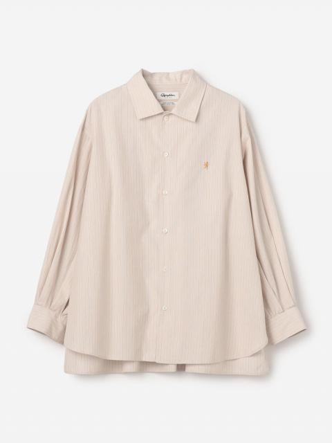 Gymphlex | コットン マルチストライプ 長袖チュニックシャツ WOMEN