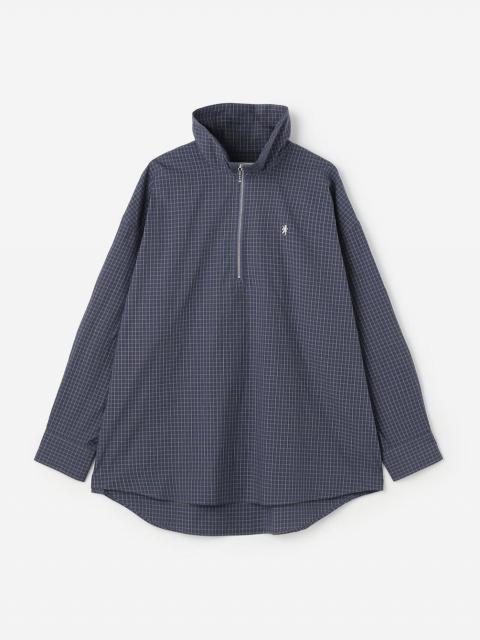 Gymphlex | コットン ハーフジップ 長袖チェックシャツ WOMEN